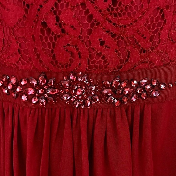 NWT Adrianna Papell One Shoulder Red Sheath Dress - Picture 6 of 7